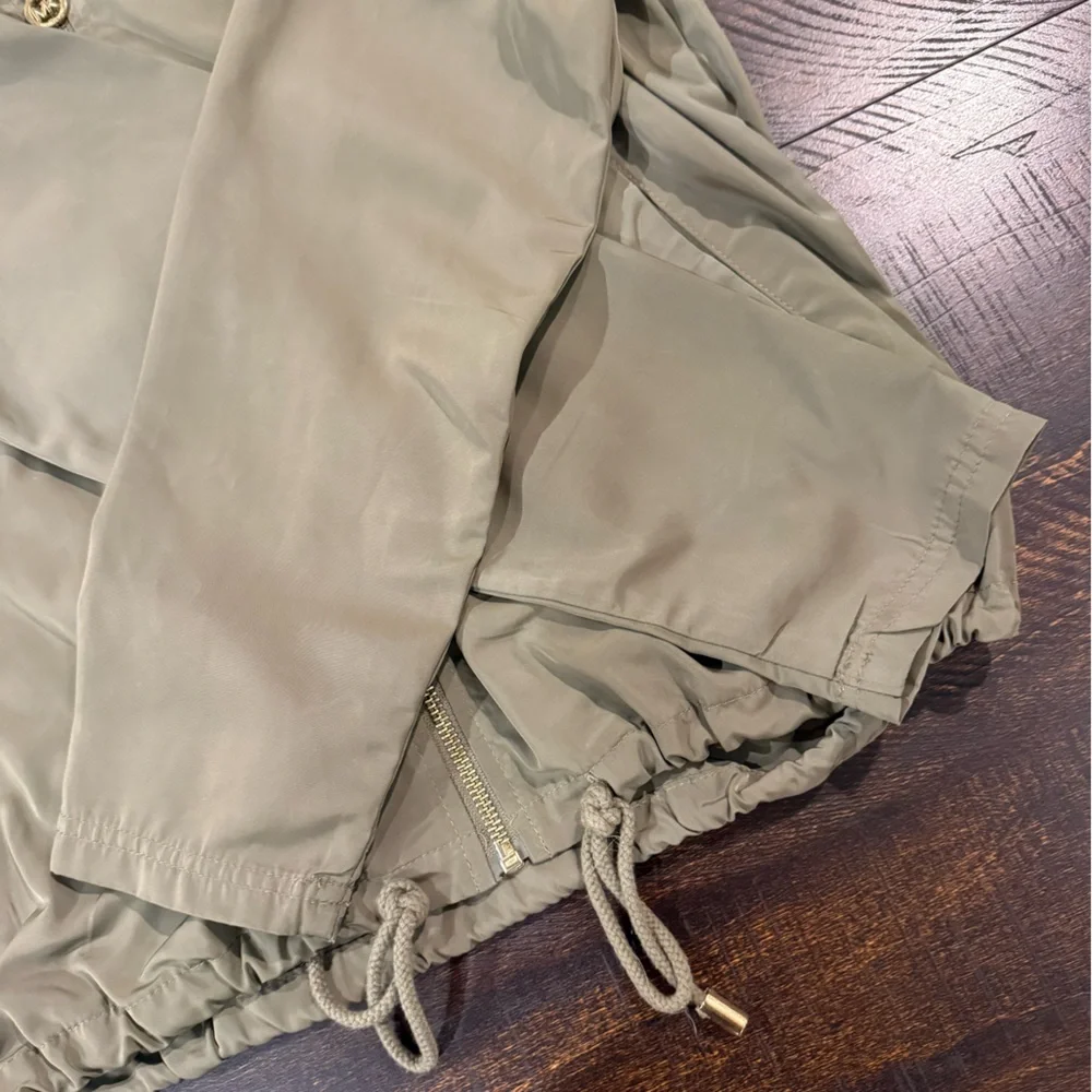 Michael Kors Olive Green Lightweight Hooded Jacket XS